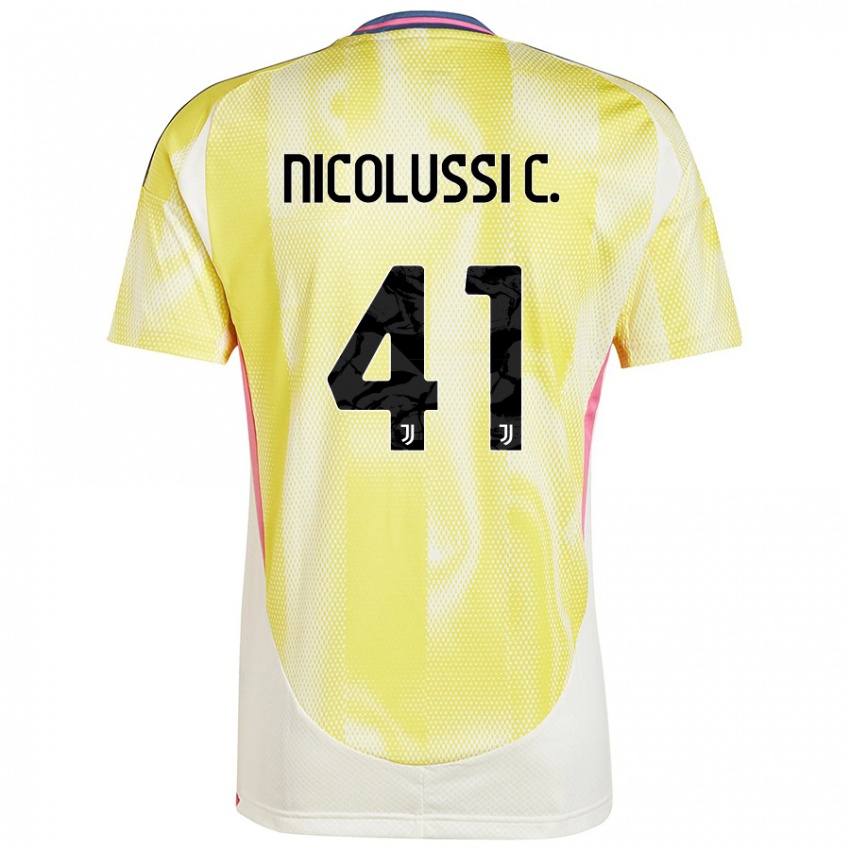 Niño Camiseta Hans Nicolussi Caviglia #41 Amarillo Solar 2ª Equipación 2024/25 La Camisa Perú