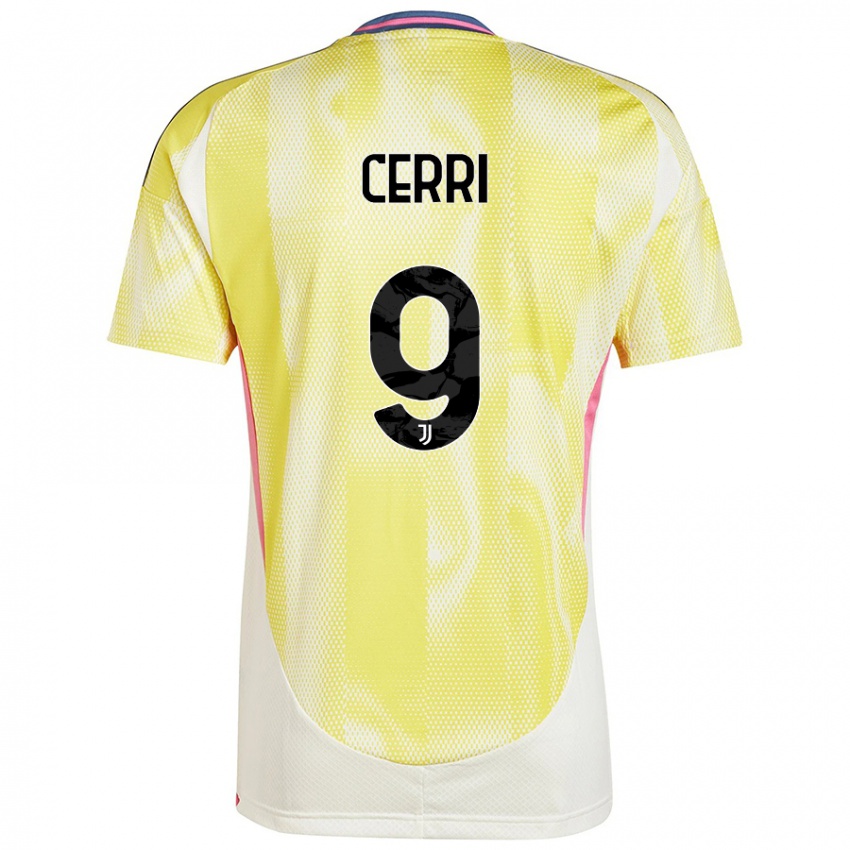 Niño Camiseta Leonardo Cerri #9 Amarillo Solar 2ª Equipación 2024/25 La Camisa Perú