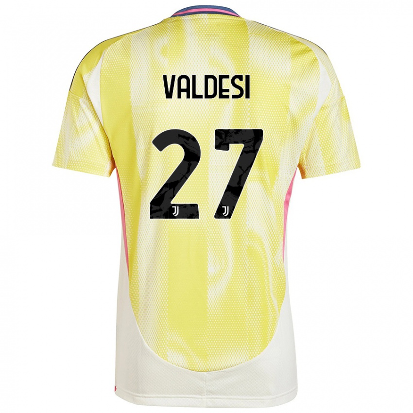 Niño Camiseta Andrea Valdesi #27 Amarillo Solar 2ª Equipación 2024/25 La Camisa Perú