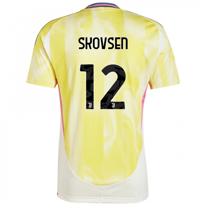 Niño Camiseta Matilde Lundorf Skovsen #12 Amarillo Solar 2ª Equipación 2024/25 La Camisa Perú