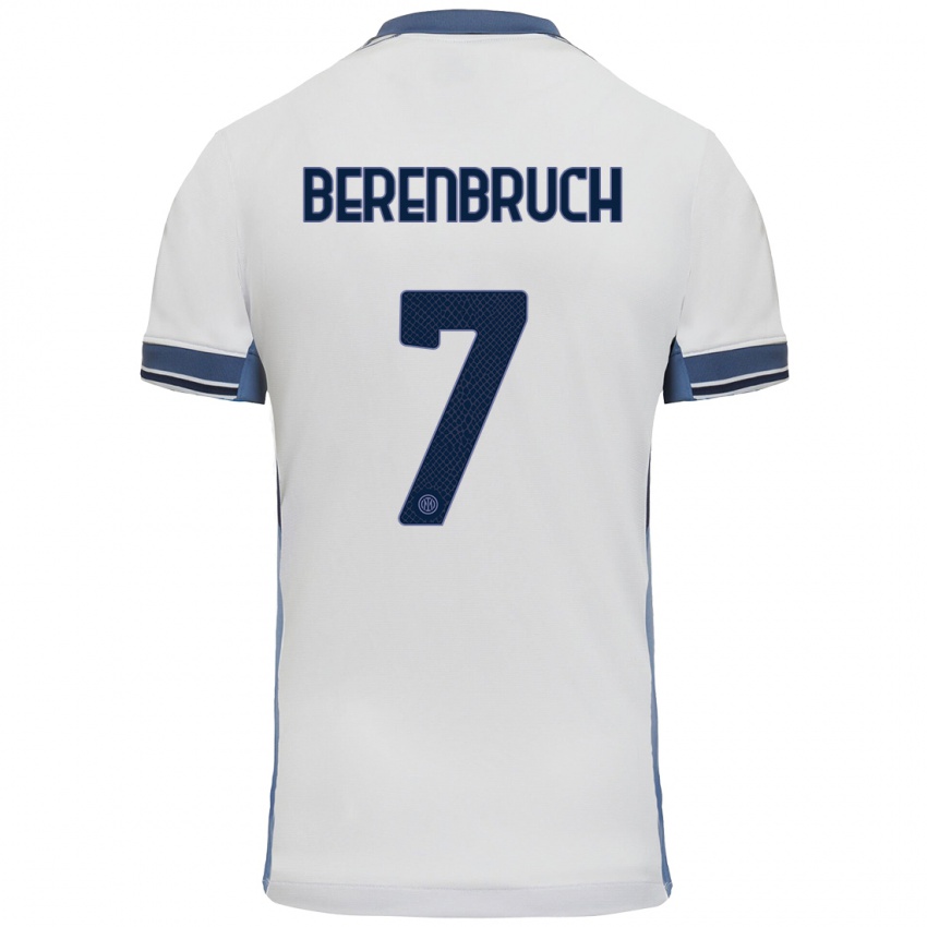 Niño Camiseta Thomas Berenbruch #7 Blanco Gris 2ª Equipación 2024/25 La Camisa Perú