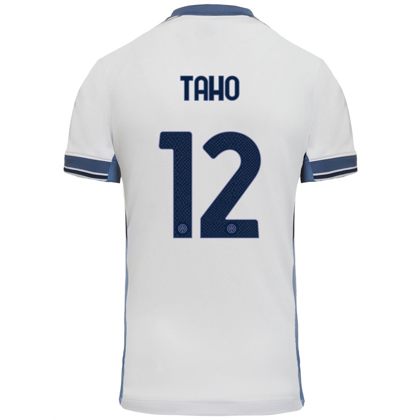 Niño Camiseta Alain Taho #12 Blanco Gris 2ª Equipación 2024/25 La Camisa Perú