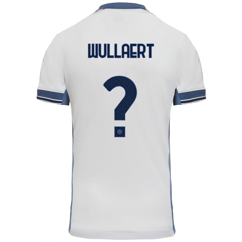 Niño Camiseta Tessa Wullaert #0 Blanco Gris 2ª Equipación 2024/25 La Camisa Perú