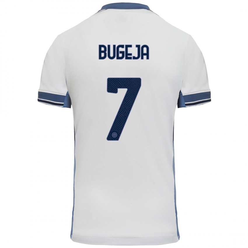 Niño Camiseta Haley Bugeja #7 Blanco Gris 2ª Equipación 2024/25 La Camisa Perú