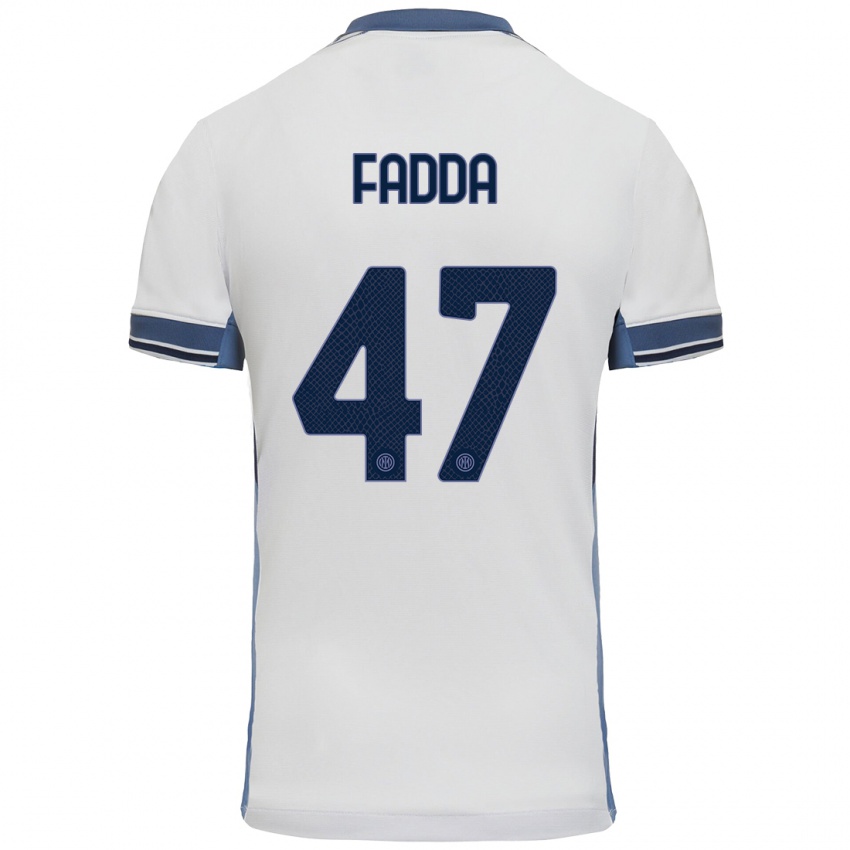 Niño Camiseta Paola Fadda #47 Blanco Gris 2ª Equipación 2024/25 La Camisa Perú