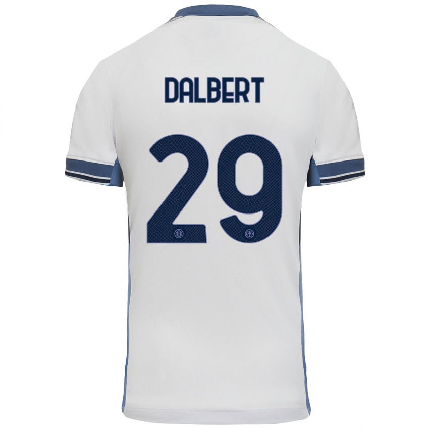 Niño Camiseta Dalbert #29 Blanco Gris 2ª Equipación 2024/25 La Camisa Perú