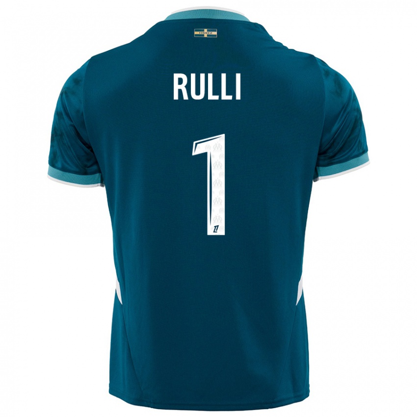 Niño Camiseta Gerónimo Rulli #1 Azul Turquesa 2ª Equipación 2024/25 La Camisa Perú