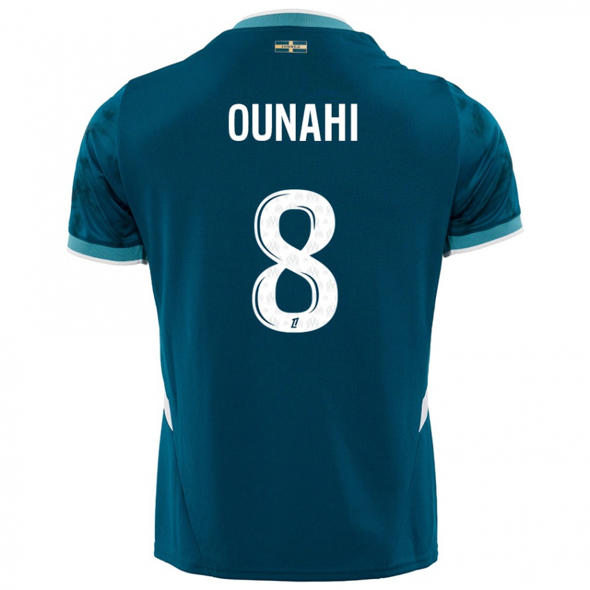 Niño Camiseta Azzedine Ounahi #8 Azul Turquesa 2ª Equipación 2024/25 La Camisa Perú