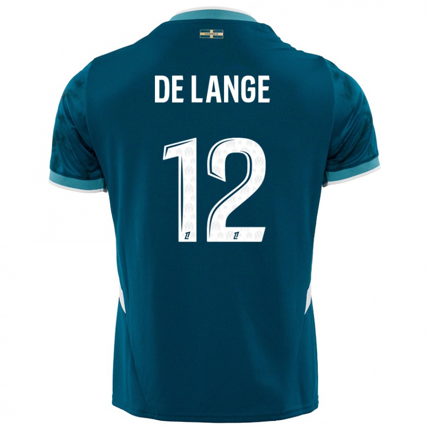 Niño Camiseta Jeffrey De Lange #12 Azul Turquesa 2ª Equipación 2024/25 La Camisa Perú