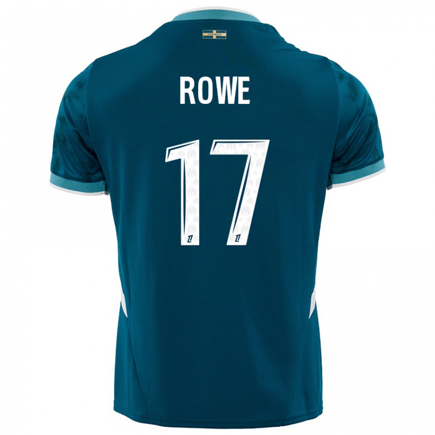 Niño Camiseta Jonathan Rowe #17 Azul Turquesa 2ª Equipación 2024/25 La Camisa Perú