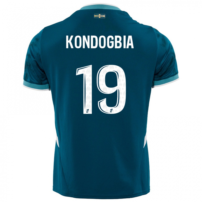 Niño Camiseta Geoffrey Kondogbia #19 Azul Turquesa 2ª Equipación 2024/25 La Camisa Perú