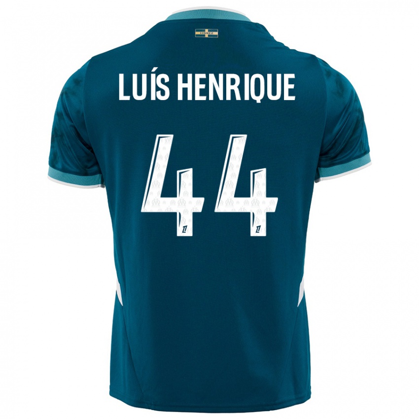 Niño Camiseta Luis Henrique #44 Azul Turquesa 2ª Equipación 2024/25 La Camisa Perú