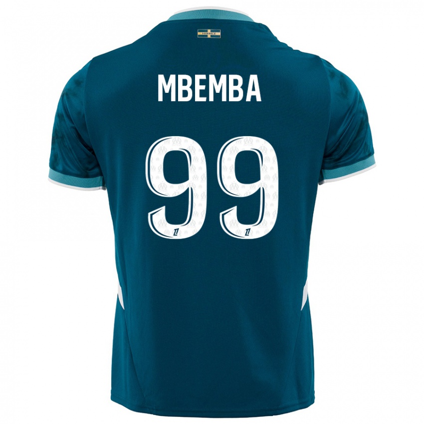 Niño Camiseta Chancel Mbemba #99 Azul Turquesa 2ª Equipación 2024/25 La Camisa Perú