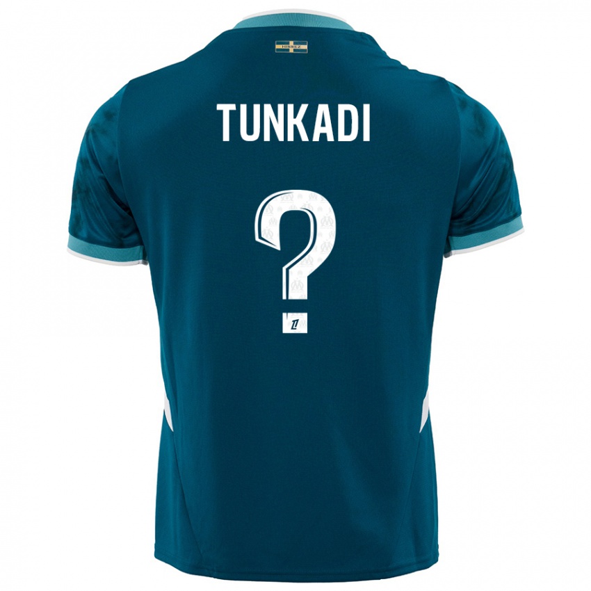 Niño Camiseta Alexandre Tunkadi #0 Azul Turquesa 2ª Equipación 2024/25 La Camisa Perú