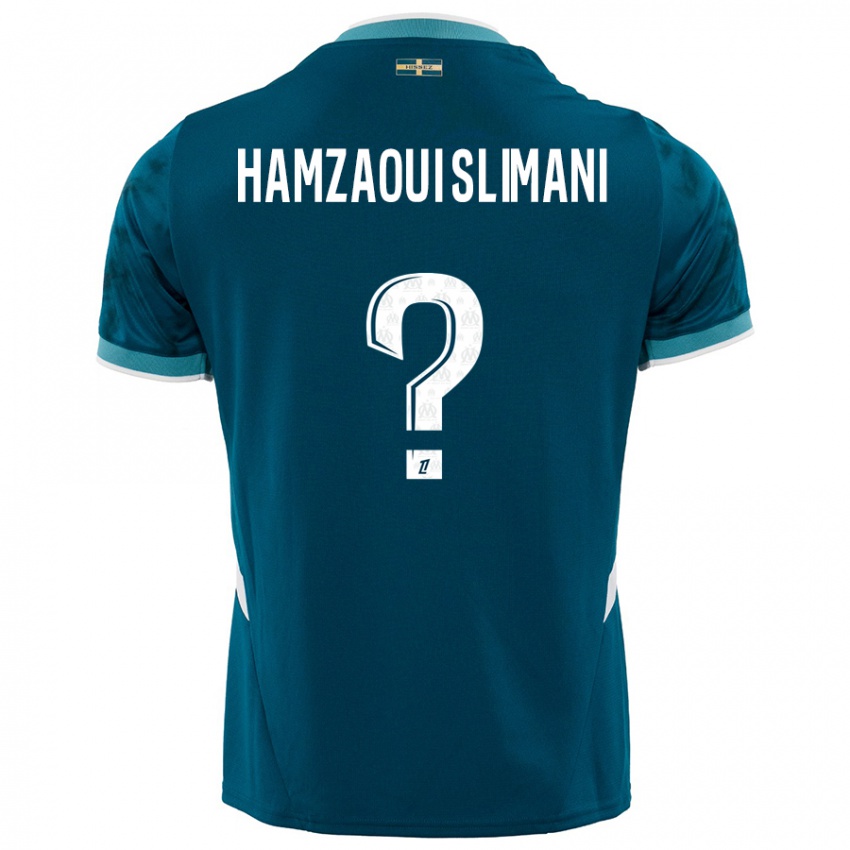 Niño Camiseta Hilan Hamzaoui Slimani #0 Azul Turquesa 2ª Equipación 2024/25 La Camisa Perú