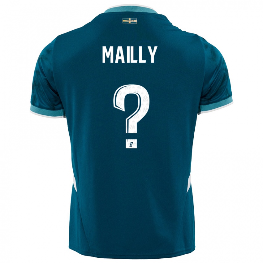 Niño Camiseta Evan Mailly #0 Azul Turquesa 2ª Equipación 2024/25 La Camisa Perú