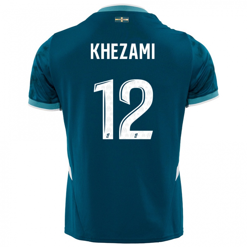 Niño Camiseta Roselène Khezami #12 Azul Turquesa 2ª Equipación 2024/25 La Camisa Perú