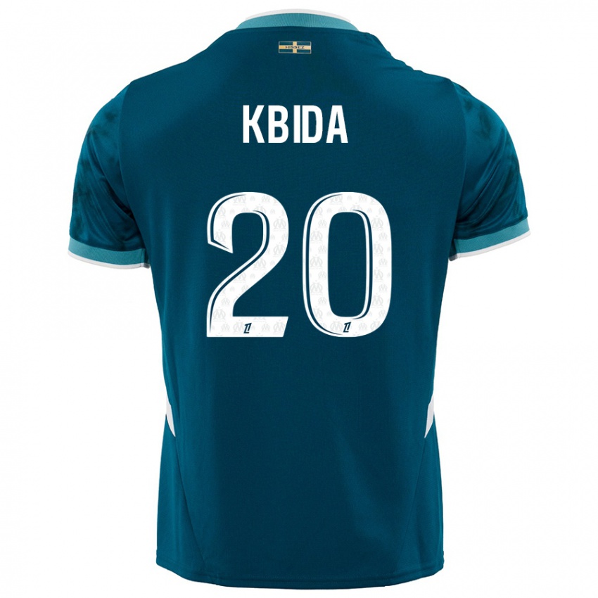 Niño Camiseta Inès Kbida #20 Azul Turquesa 2ª Equipación 2024/25 La Camisa Perú