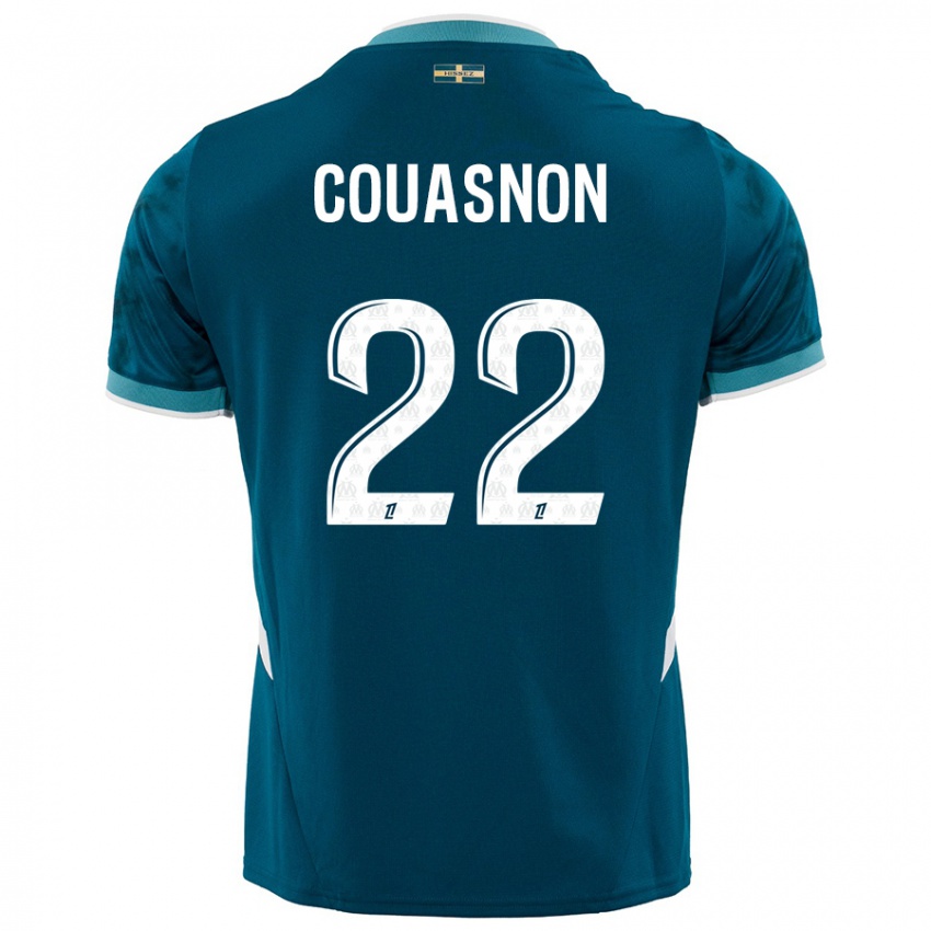 Niño Camiseta Roxane Couasnon #22 Azul Turquesa 2ª Equipación 2024/25 La Camisa Perú