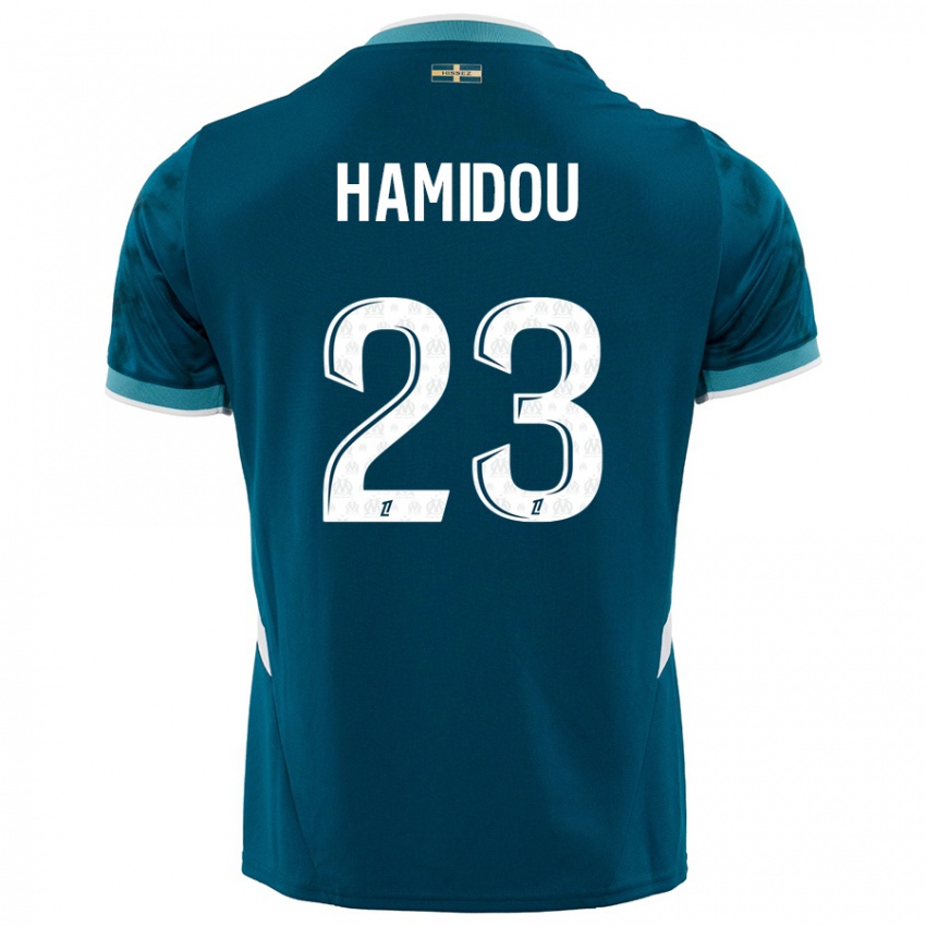 Niño Camiseta Jamila Hamidou #23 Azul Turquesa 2ª Equipación 2024/25 La Camisa Perú