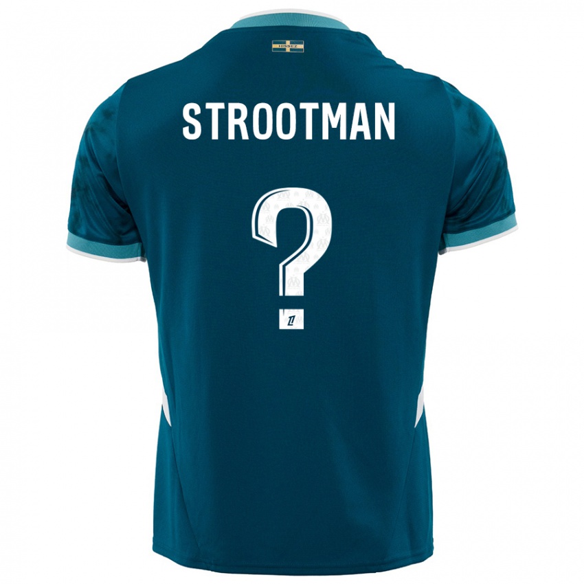 Niño Camiseta Kevin Strootman #0 Azul Turquesa 2ª Equipación 2024/25 La Camisa Perú