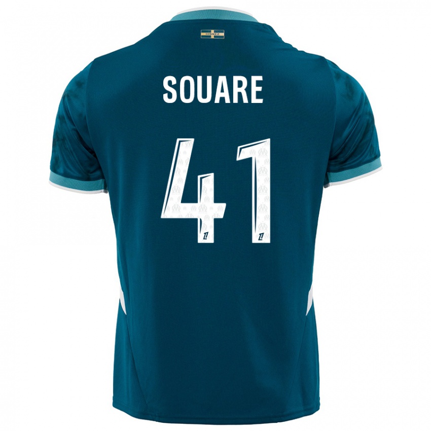 Niño Camiseta Cheick Souare #41 Azul Turquesa 2ª Equipación 2024/25 La Camisa Perú