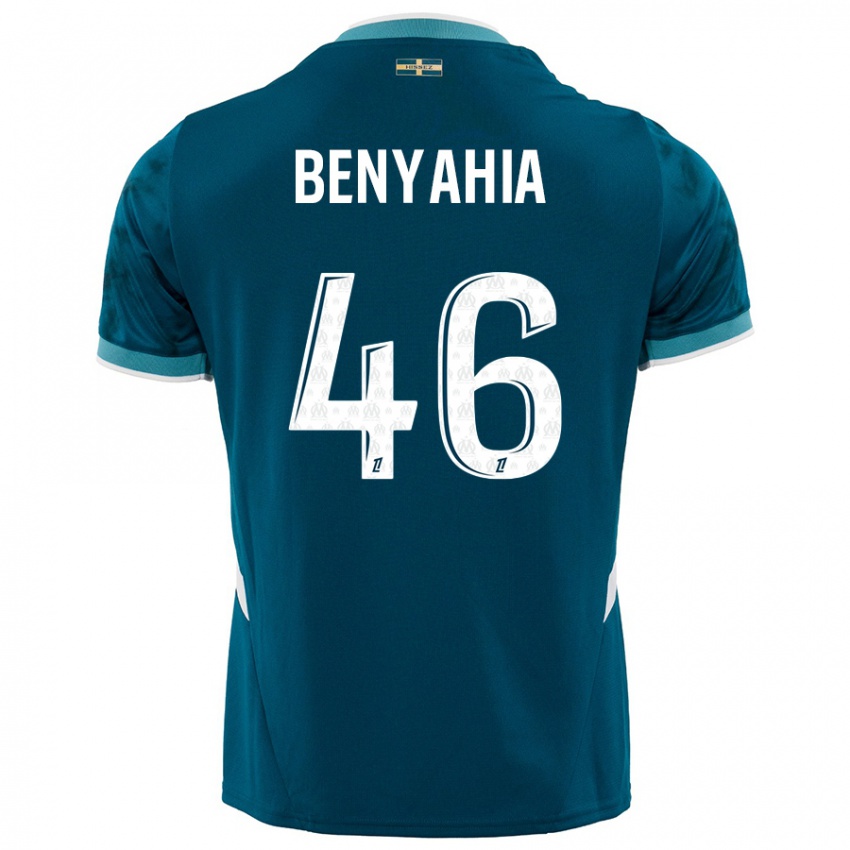 Niño Camiseta Aylan Benyahia-Tani #46 Azul Turquesa 2ª Equipación 2024/25 La Camisa Perú