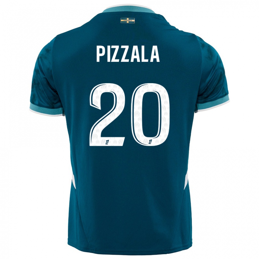 Niño Camiseta Caroline Pizzala #20 Azul Turquesa 2ª Equipación 2024/25 La Camisa Perú