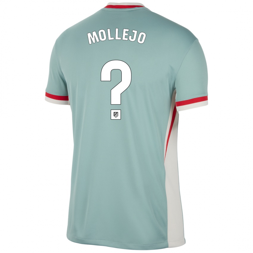 Niño Camiseta Victor Mollejo #0 Beige Claro Azul 2ª Equipación 2024/25 La Camisa Perú