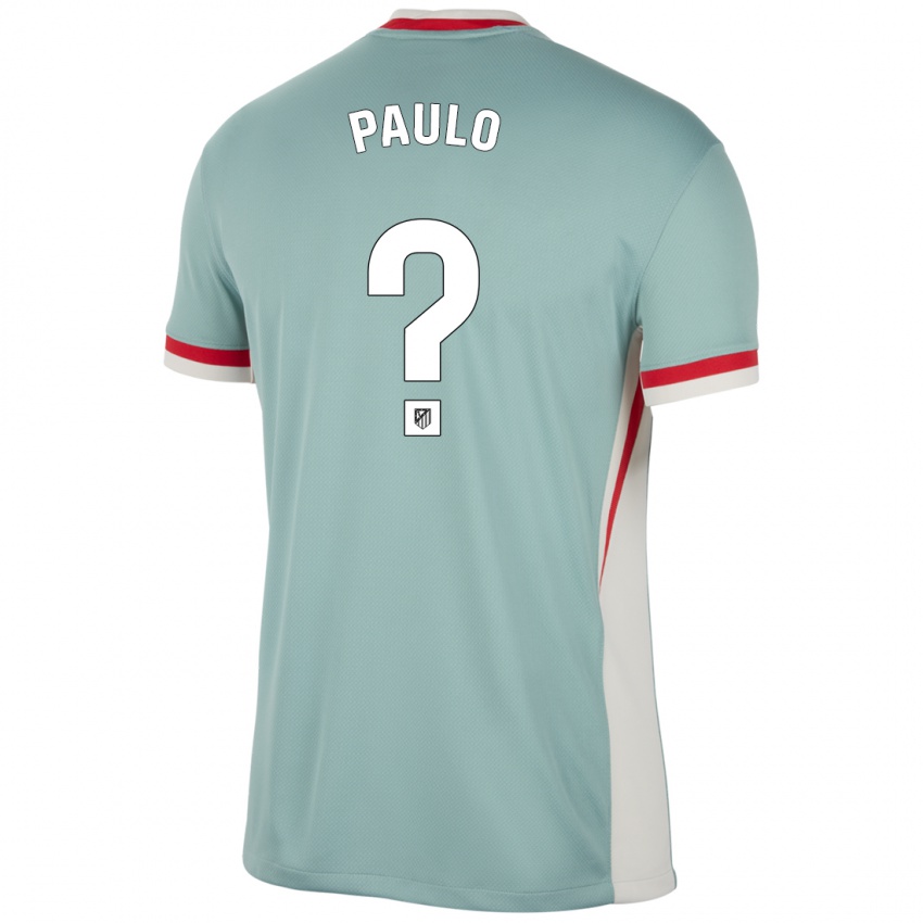 Niño Camiseta Marcos Paulo #0 Beige Claro Azul 2ª Equipación 2024/25 La Camisa Perú