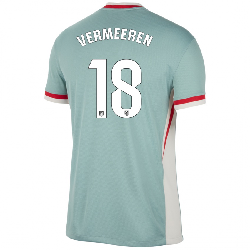 Niño Camiseta Arthur Vermeeren #18 Beige Claro Azul 2ª Equipación 2024/25 La Camisa Perú