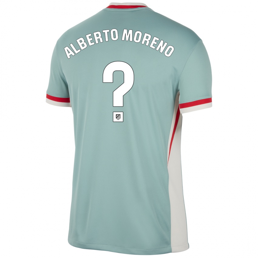 Niño Camiseta Alberto Moreno #0 Beige Claro Azul 2ª Equipación 2024/25 La Camisa Perú