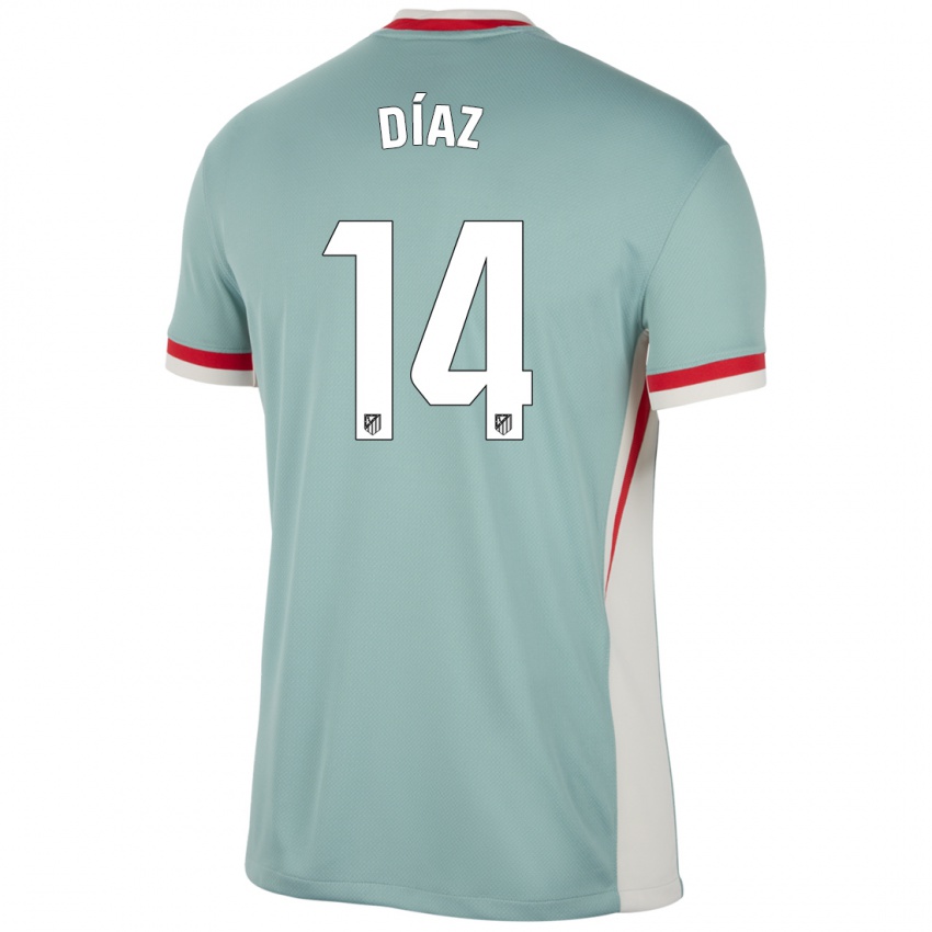 Niño Camiseta Javier Díaz #14 Beige Claro Azul 2ª Equipación 2024/25 La Camisa Perú