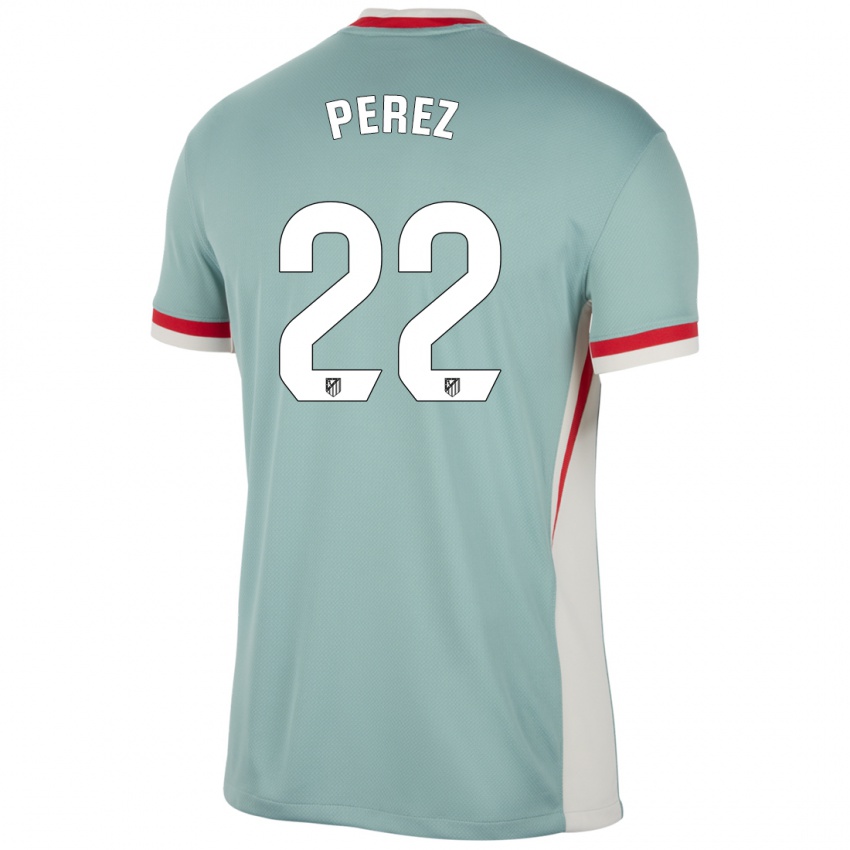 Niño Camiseta Pablo Pérez #22 Beige Claro Azul 2ª Equipación 2024/25 La Camisa Perú