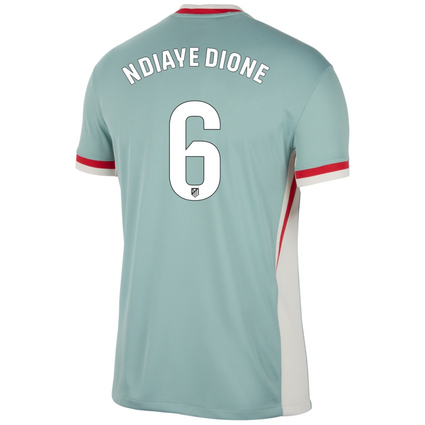 Niño Camiseta Assane Ndiaye Dione #6 Beige Claro Azul 2ª Equipación 2024/25 La Camisa Perú