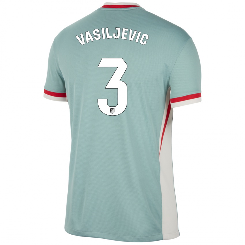 Niño Camiseta Ivan Vasiljevic #3 Beige Claro Azul 2ª Equipación 2024/25 La Camisa Perú