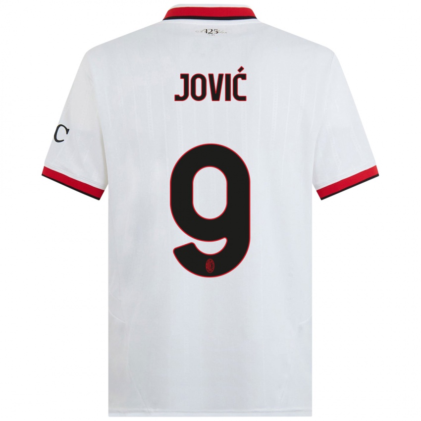 Niño Camiseta Luka Jovic #9 Blanco Negro Rojo 2ª Equipación 2024/25 La Camisa Perú