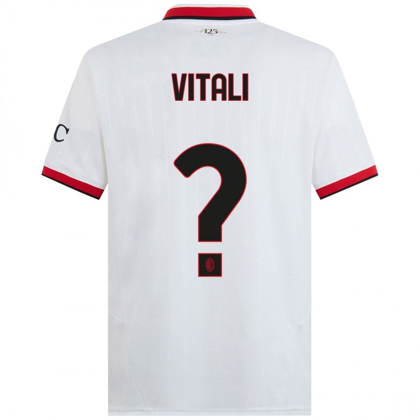 Niño Camiseta Michael Vitali #0 Blanco Negro Rojo 2ª Equipación 2024/25 La Camisa Perú