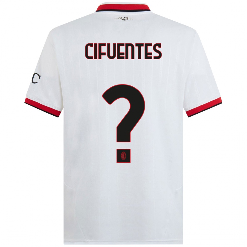 Niño Camiseta Maikol Cifuentes #0 Blanco Negro Rojo 2ª Equipación 2024/25 La Camisa Perú