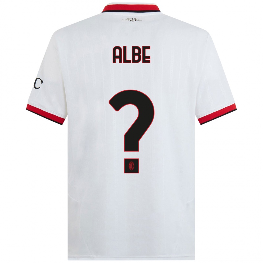 Niño Camiseta Salem Albe #0 Blanco Negro Rojo 2ª Equipación 2024/25 La Camisa Perú