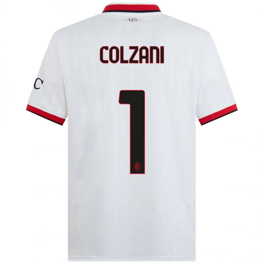 Niño Camiseta Edoardo Colzani #1 Blanco Negro Rojo 2ª Equipación 2024/25 La Camisa Perú