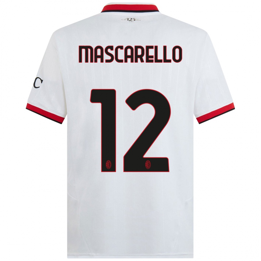 Niño Camiseta Marta Mascarello #12 Blanco Negro Rojo 2ª Equipación 2024/25 La Camisa Perú