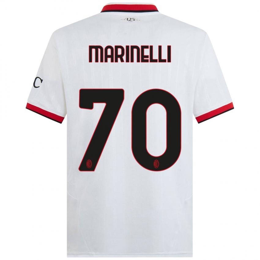 Niño Camiseta Gloria Marinelli #70 Blanco Negro Rojo 2ª Equipación 2024/25 La Camisa Perú