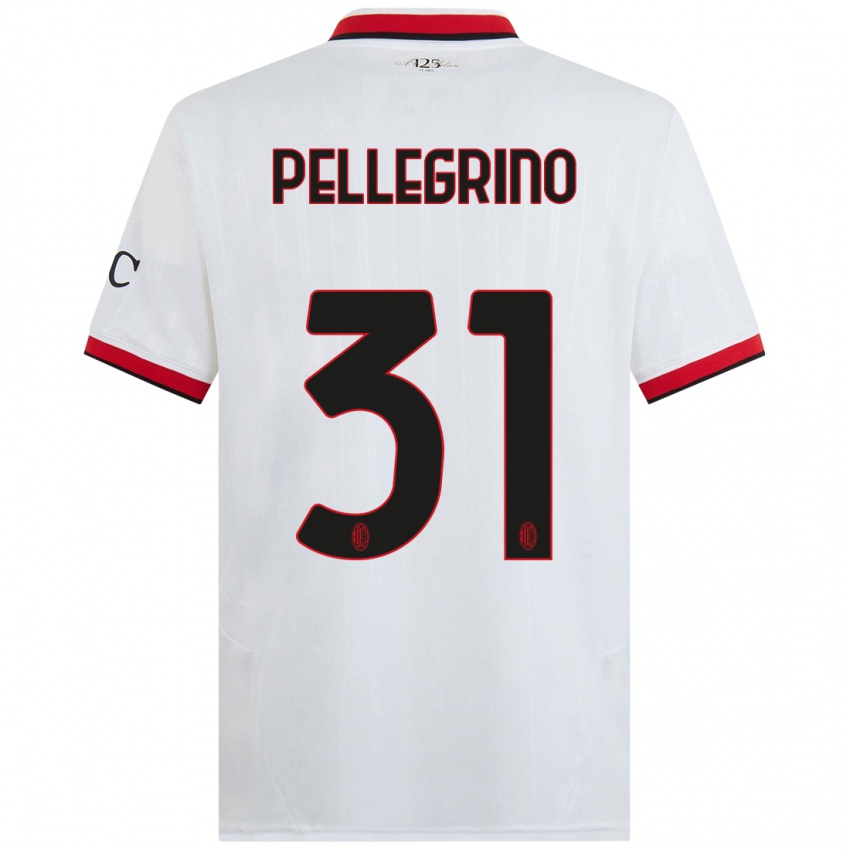 Niño Camiseta Marco Pellegrino #31 Blanco Negro Rojo 2ª Equipación 2024/25 La Camisa Perú