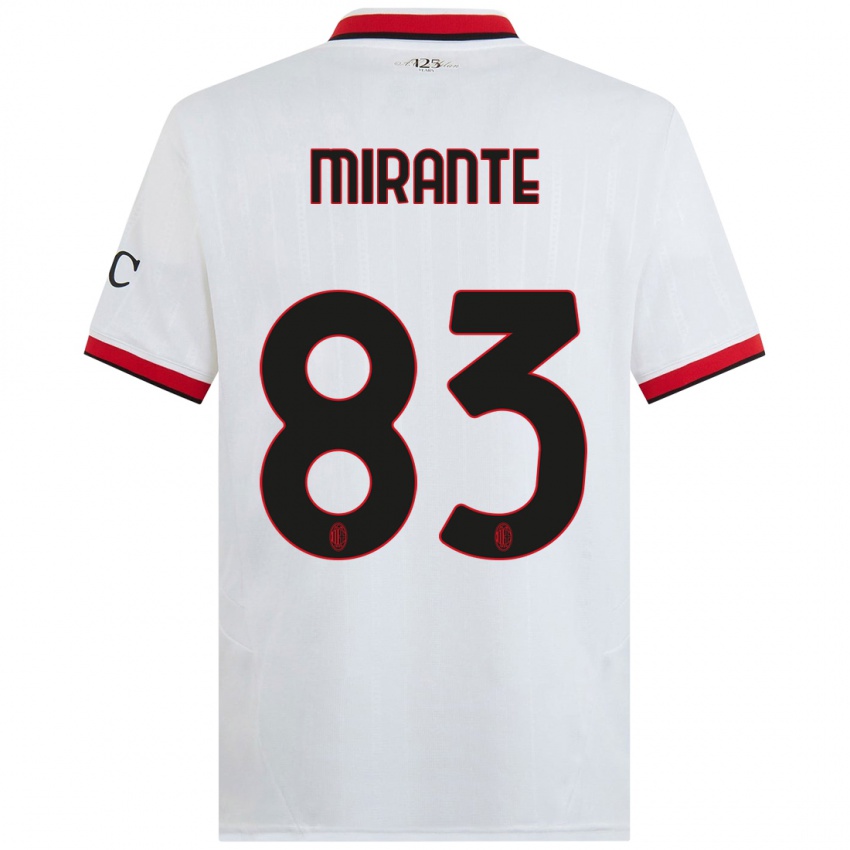 Niño Camiseta Antonio Mirante #83 Blanco Negro Rojo 2ª Equipación 2024/25 La Camisa Perú