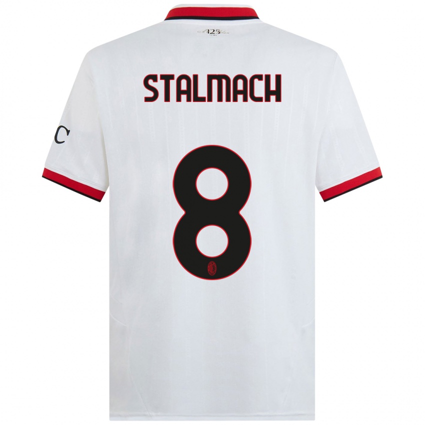 Niño Camiseta Dariusz Stalmach #8 Blanco Negro Rojo 2ª Equipación 2024/25 La Camisa Perú