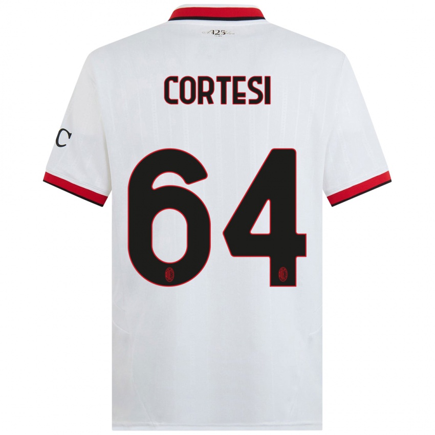 Niño Camiseta Selena Cortesi #64 Blanco Negro Rojo 2ª Equipación 2024/25 La Camisa Perú