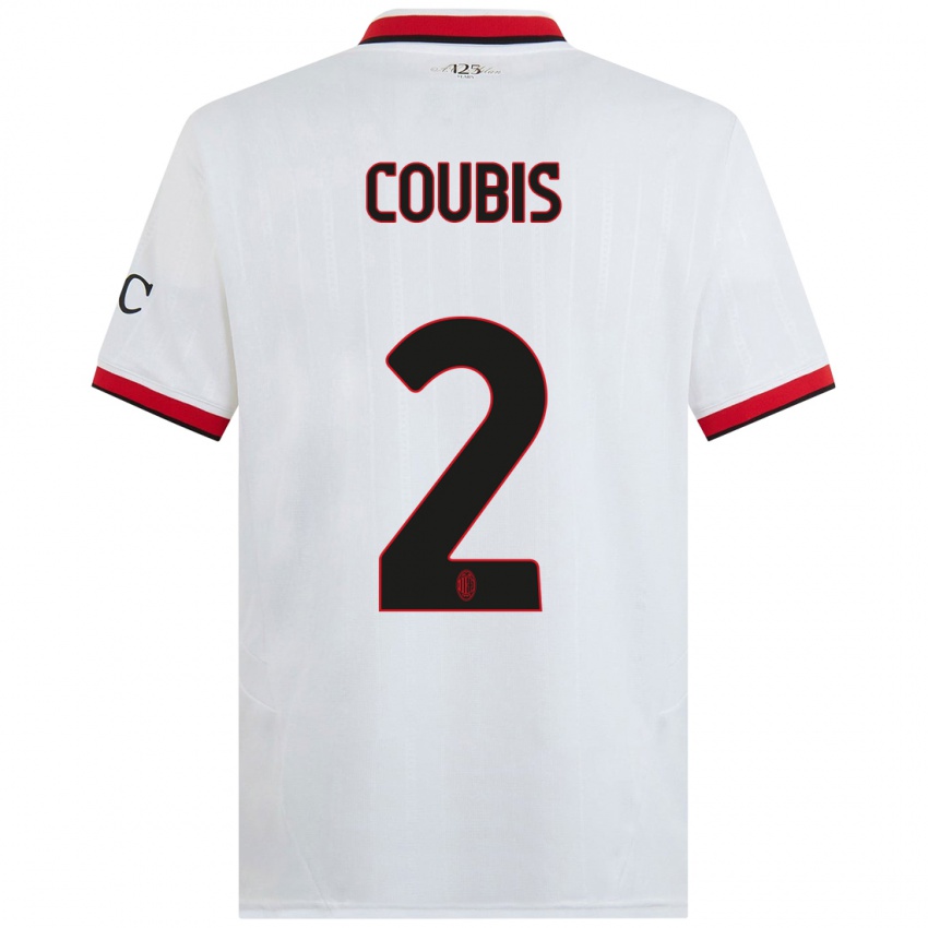 Niño Camiseta Andrei Coubis #2 Blanco Negro Rojo 2ª Equipación 2024/25 La Camisa Perú