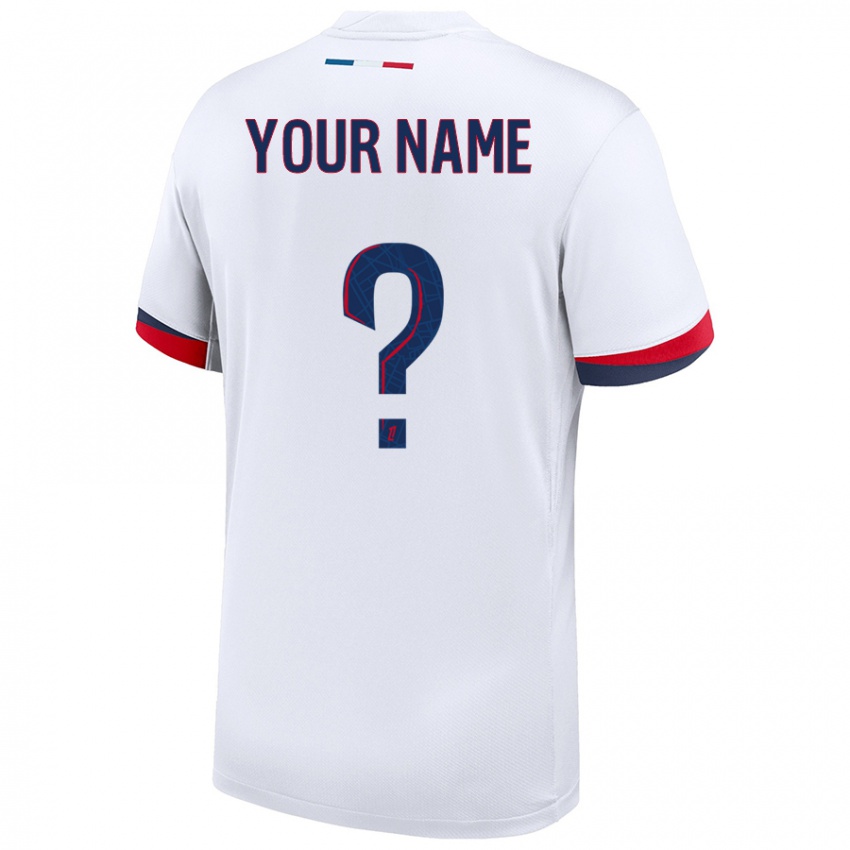 Niño Camiseta Su Nombre #0 Blanco Azul Rojo 2ª Equipación 2024/25 La Camisa Perú