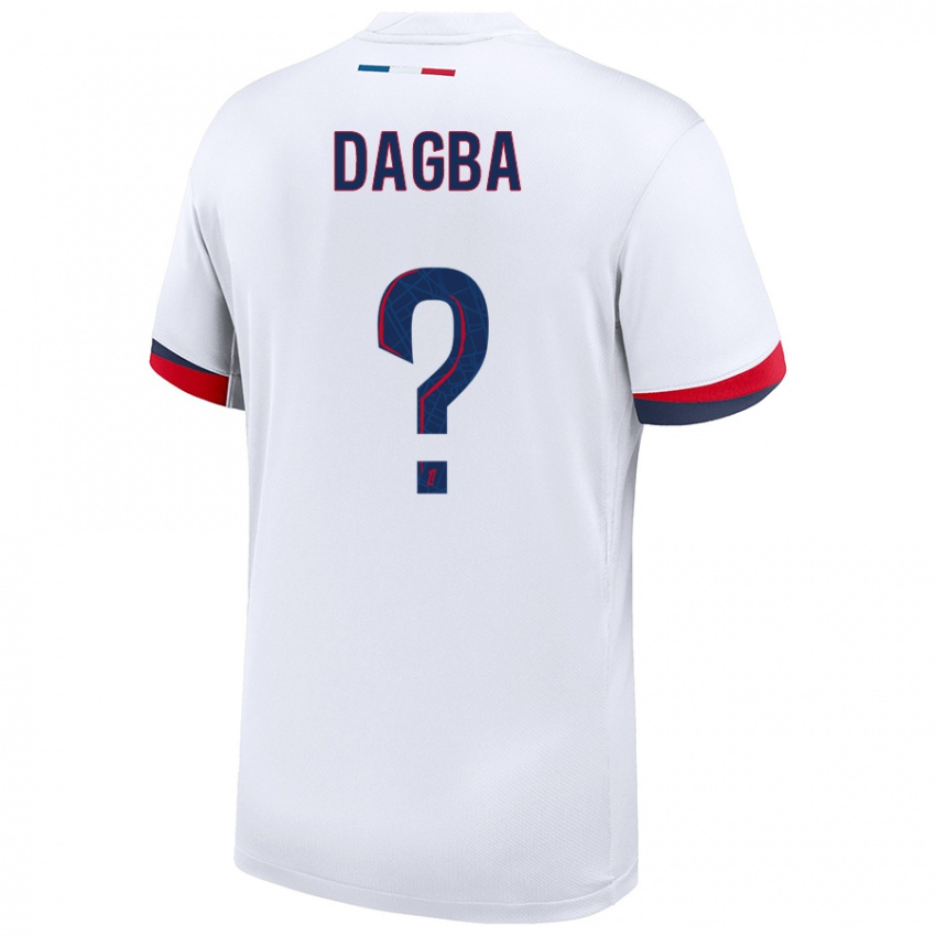 Niño Camiseta Colin Dagba #0 Blanco Azul Rojo 2ª Equipación 2024/25 La Camisa Perú